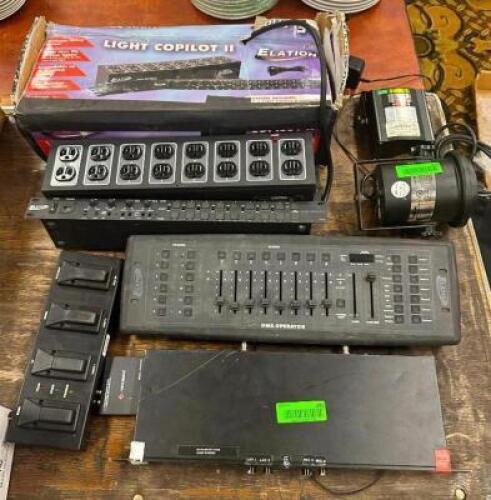 DESCRIPTION: ASSORTED AV EQUIPMENT AS SHOWN INFORMATION: LIGHTS NOT INCLUDED LOCATION: BANQUET HALL QTY: 1