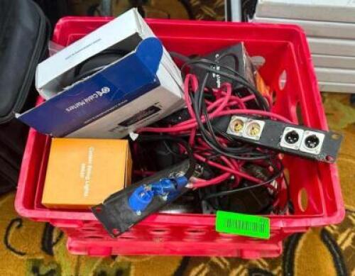 DESCRIPTION: ASSORTED WIRING AND AV EQUIPMENT AS SHOWN LOCATION: BANQUET HALL QTY: 1