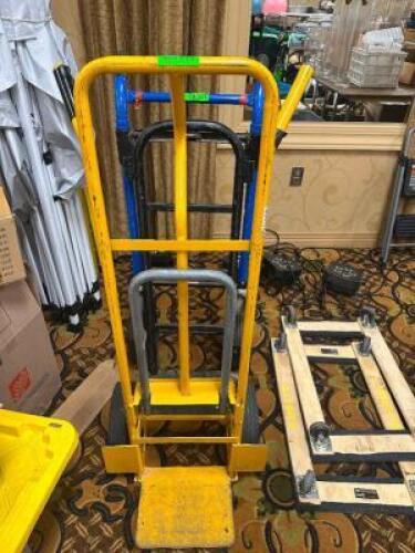DESCRIPTION HEAVY DUTY HAND TRUCK - YELLOW LOCATION BANQUET ROOM TABLE 4 QTY 1