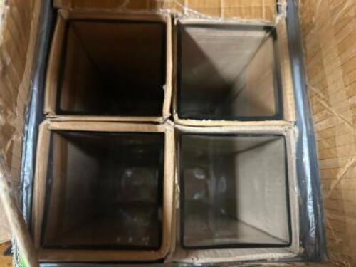 DESCRIPTION (6) 12" SQUARE GLASS VOTIVE THIS LOT IS: SOLD BY THE PIECE LOCATION BANQUET ROOM TABLE 4 QTY 6