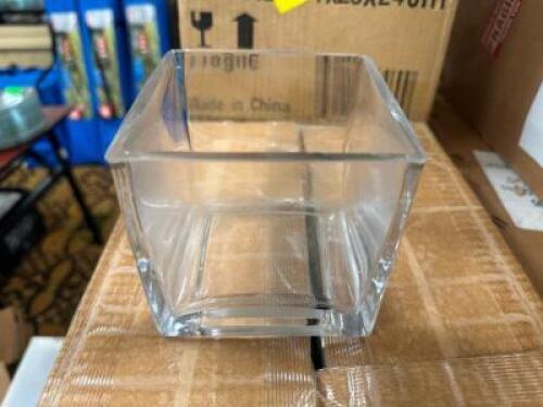 DESCRIPTION (20) 4" CLEAR GLASS SHORT VOTIVE THIS LOT IS: SOLD BY THE PIECE LOCATION BANQUET ROOM TABLE 4 QTY 20