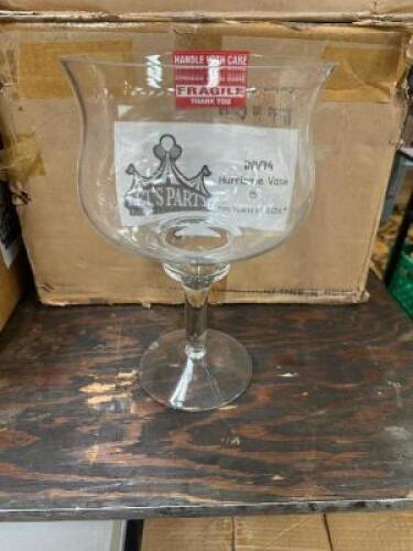 DESCRIPTION (3) LARGE STEM GLASS CENTER PIECE VASE THIS LOT IS: SOLD BY THE PIECE LOCATION BANQUET ROOM TABLE 4 QTY 3