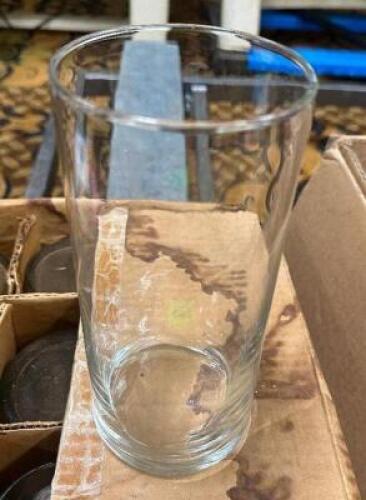 DESCRIPTION (12) TALL ROUND GLASS VOTIVE THIS LOT IS: SOLD BY THE PIECE LOCATION BANQUET ROOM TABLE 4 QTY 12