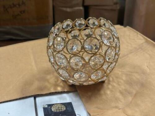 DESCRIPTION: (4) - CRYSTAL CANDLE HOLDER THIS LOT IS: SOLD BY THE PIECE QTY: 4