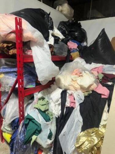 DESCRIPTION CONTENTS OF SHELF - L ASSORTED LINENS, CHAIR COVERS, AND TABLE SKIRTS ADDITIONAL INFORMATION ASSORTED COLORS AND SIZES THIS LOT IS: ONE MO