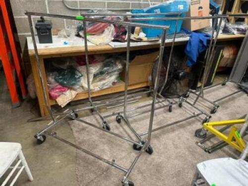 DESCRIPTION (3) LIGHT DUTY CLOTHING RACKS THIS LOT IS: SOLD BY THE PIECE LOCATION BACK ROOM QTY 3
