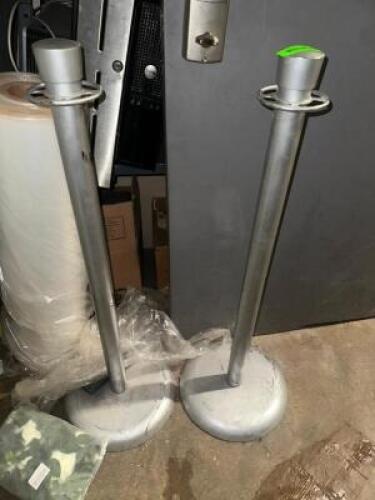 DESCRIPTION (2) STANCHION POSTS THIS LOT IS: SOLD BY THE PIECE LOCATION BACK ROOM QTY 2