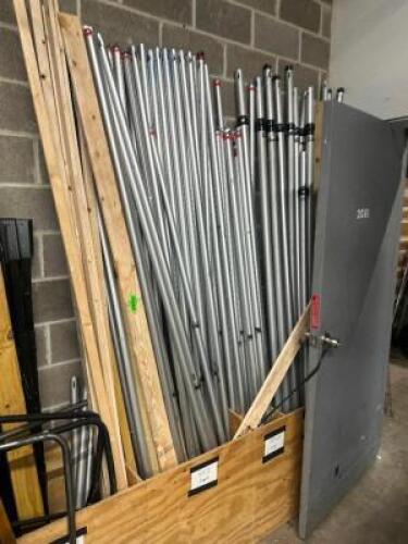 DESCRIPTION (1) LARGE LOT OF GALVANIZED TENT POLES. THIS LOT IS: ONE MONEY LOCATION BACK ROOM QTY 1