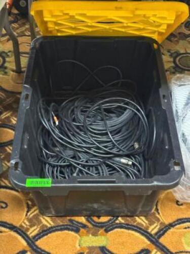 DESCRIPTION: ASSORTED AUDIO WIRES THIS LOT IS: ONE MONEY QTY: 1