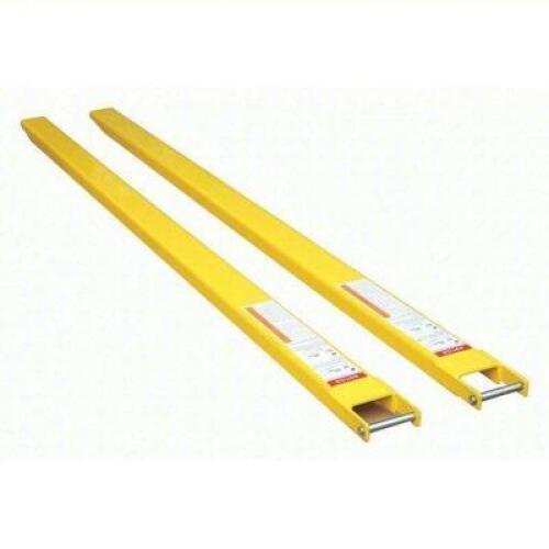 DESCRIPTION: (1) SET OF (2) FORK EXTENSIONS BRAND/MODEL: PRODUCT NUMBER #35LU34 INFORMATION: YELLOW, STEEL, 3000 LB CAPACITY SIZE: 4" X 120" RETAIL$: