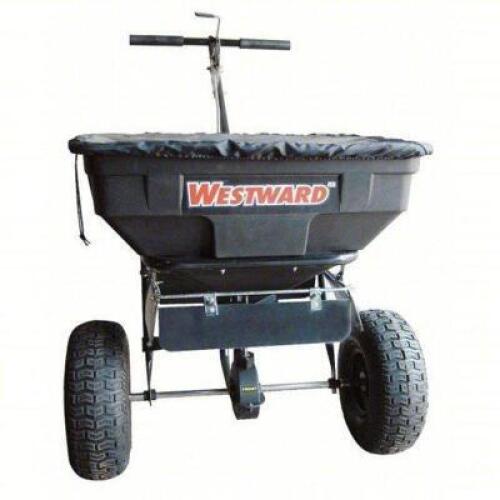 DESCRIPTION: (1) ALL SEASON BROADCAST SPREADER BRAND/MODEL: WESTWARD #4UHD1 INFORMATION: BLACK, 125 LB CAPACITY, WALK BEHIND SIZE: 12' RETAIL$: $394.9