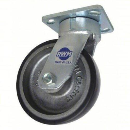 DESCRIPTION: (2) PLATE CASTER BRAND/MODEL: RWM #53CG43 INFORMATION: POLYURETHANE SIZE: 8 IN WHEEL DIA, 2 IN WHEEL WD, 9 1/2 IN MOUNTING HT RETAIL$: $2