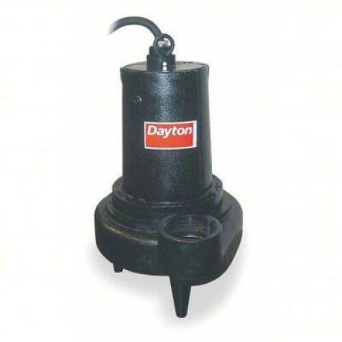 DESCRIPTION: (1) SEWAGE EJECTOR PUMP BRAND/MODEL: DAYTON #4LE17 INFORMATION: SINGLE PHASE, 2 HP, 240V AC, 375 GPM FLOW RATE @ 10' OF HEAD, 3 IN NPT RE