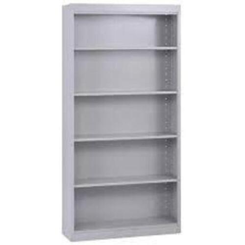 DESCRIPTION: (1) BOOKCASE BRAND/MODEL: SANDUSKY #BA40361272-05 INFORMATION: DOVE GRAY, METAL SIZE: 36" X 12" X 72" RETAIL$: $291.69 EA QTY: 1