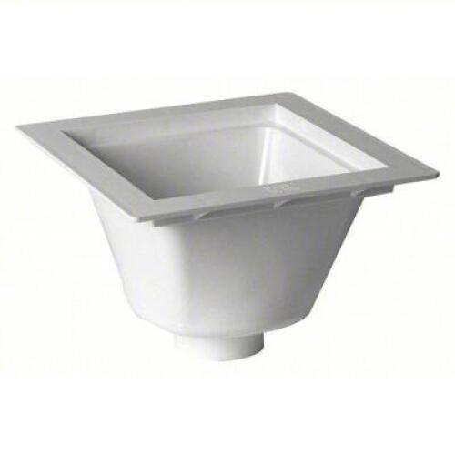 DESCRIPTION: (1) FLOOR SINK BRAND/MODEL: OATEY #39AT72 INFORMATION: WHITE, SQUARE, NO HUB SIZE: 12 IN OVERALL WD, 12 IN OVERALL LG, 5 3/4 IN OVERALL D