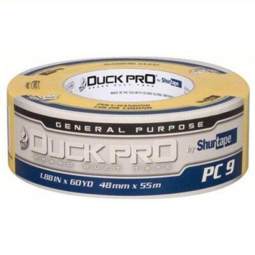 DESCRIPTION: (24) ROLLS OF DUCT TAPE BRAND/MODEL: SHURTAPE #804RA5 INFORMATION: YELLOW SIZE: PC 9, 1 7/8 IN X 60 YD RETAIL$: $104.80 TOTAL QTY: 24