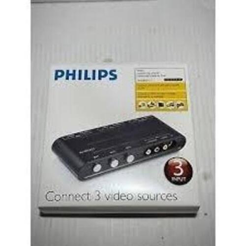 DESCRIPTION: (4) VIDEO SWITCHER BRAND/MODEL: PHILIPS #SWS2822T/17 INFORMATION: 3-INPUT RETAIL$: $14.95 EA QTY: 4