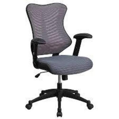 DESCRIPTION: (1) OFFICE CHAIR BRAND/MODEL: FLASH FURNITURE #847254076289 INFORMATION: GRAY / BLACK, MESH BACK RETAIL$: $175.11 EA QTY: 1