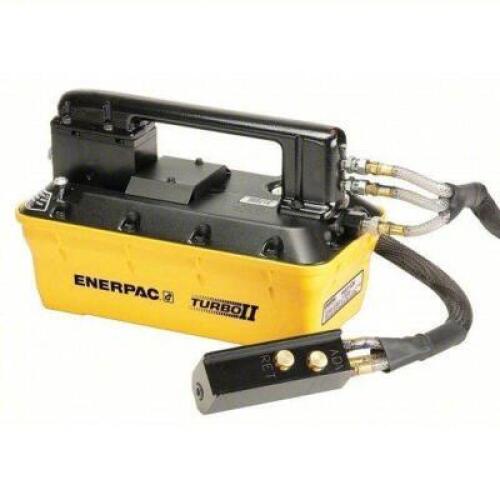 DESCRIPTION: (1) HYDRAULIC PUMP BRAND/MODEL: ENERPAC #46C553 INFORMATION: 10,000 PSI MAX. OP PRESSURE, 127 CU IN RESERVOIR CAPACITY, PENDANT RETAIL$: