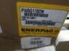 DESCRIPTION: (1) HYDRAULIC PUMP BRAND/MODEL: ENERPAC #46C553 INFORMATION: 10,000 PSI MAX. OP PRESSURE, 127 CU IN RESERVOIR CAPACITY, PENDANT RETAIL$: - 4