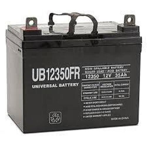 DESCRIPTION: (2) SEALED BATTERY BRAND/MODEL: UNIVERSAL #UB12350 INFORMATION: 35AH RETAIL$: $89.99 EA QTY: 2
