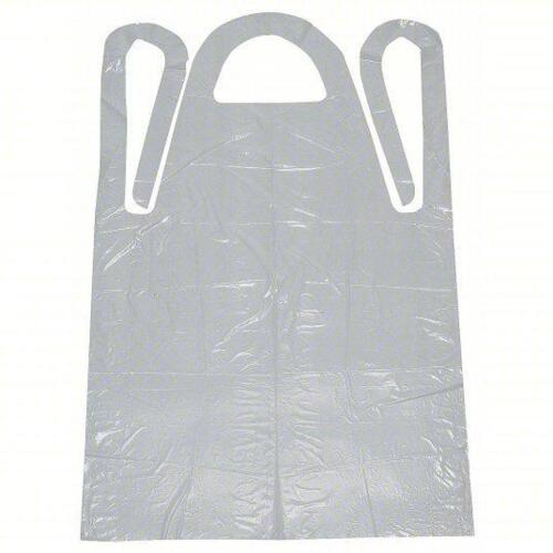 DESCRIPTION: (6) PACKS OF (100) DISPOSABLE APRONS BRAND/MODEL: CONDOR #5T315B INFORMATION: CLEAR RETAIL$: $27.96 EA QTY: 6