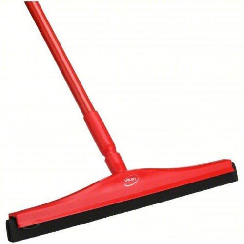 DESCRIPTION: (1) FLOOR SQUEEGEE BRAND/MODEL: VIKAN #2RWU1 INFORMATION: DOUBLE-BLADE, INCLUDES HANDLE, THREADED, EUROPEAN THREAD, RED SIZE: 20 IN BLADE