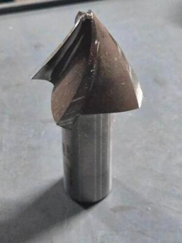 DESCRIPTION: (1) HSS 30 DEGREE TAPERED END MILL BRAND MODEL CONICAL U-406 SIZE: 1/4" SED1--1/2" LOC RETAIL$: $287.95 QTY: 1
