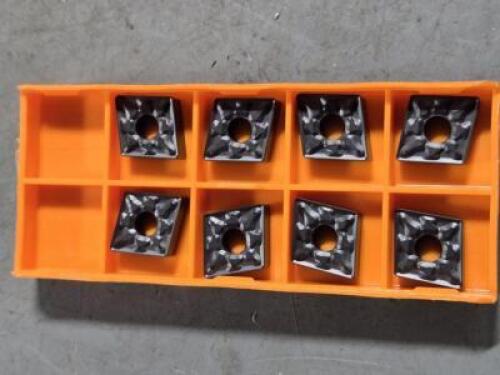 DESCRIPTION: (8) CARBIDE TURNING INSERTS BRAND MODEL HERTEL CNMG 120408EN RETAIL$: $198.78 QTY: 8