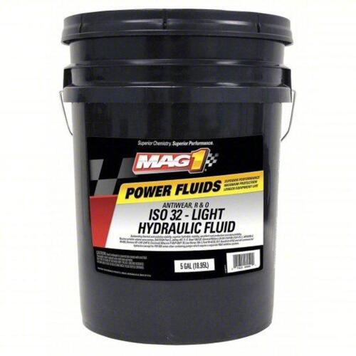 DESCRIPTION: (1) ISO 32 AMBER HYDRAULIC FLUID BRAND/MODEL: MAG1 MAG000325 SIZE: 5 GAL RETAIL$: $94.09 QTY: 1