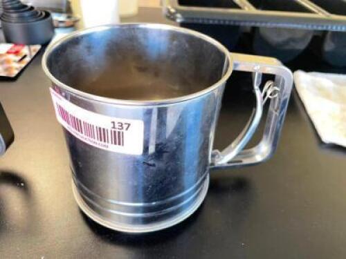 (2) STAINLESS FLOUR SIFTERS