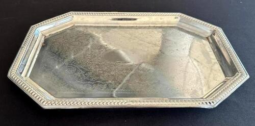 DESCRIPTION: SILVER PLATES SERVING TRAY SIZE: 17"X12" LOCATION: 6TH FLOOR QTY: 1