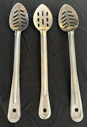DESCRIPTION: (3) 16" PERFORATED STAINLESS SERVING SPOONS LOCATION: 6TH FLOOR QTY: 3