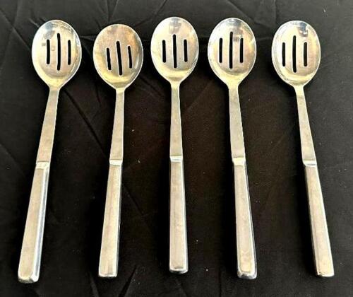 DESCRIPTION: (5) PERFORATED STAINLESS SERVING SPOONS LOCATION: 6TH FLOOR QTY: 5