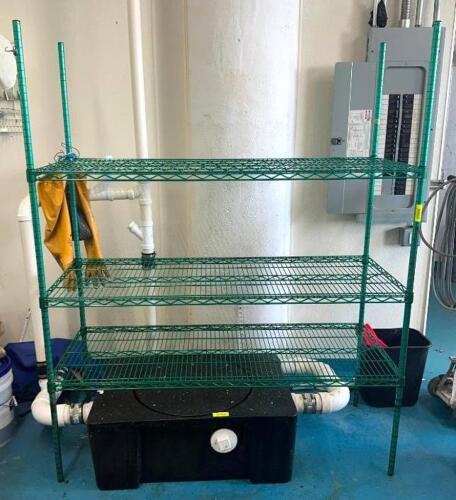DESCRIPTION: 60" 3-TIER WIRE SHELVING UNIT SIZE: 60"X24"X74" LOCATION: KITCHEN QTY: 1
