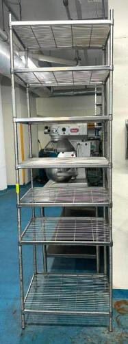 DESCRIPTION: 30" 7-TIER WIRE SHELVING UNIT SIZE: 30"X24"X96" LOCATION: KITCHEN QTY: 1