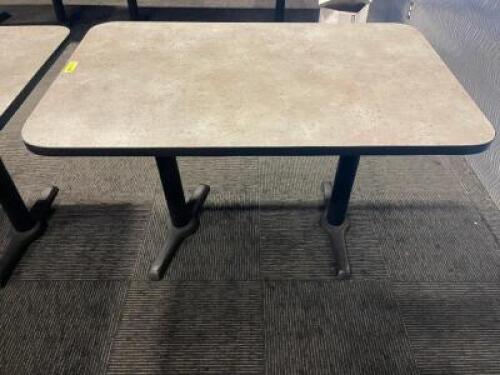 (2) 48" X 30" COMPOSITE TABLES W/ DOUBLE PEDESTAL BASE
