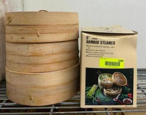 DESCRIPTION: ASSORTED BAMBOO STEAMERS LOCATION: KITCHEN QTY: 1