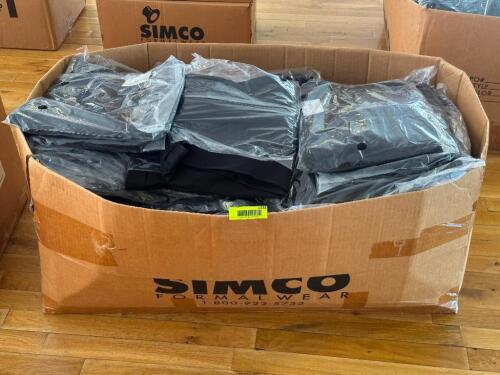 DESCRIPTION: LARGE CASE OF ASSORTED DRESS SLACKS ADDITIONAL INFORMATION: NEW CONDITION. SIZE: ASSORTED THIS LOT IS: ONE MONEY QTY: 1