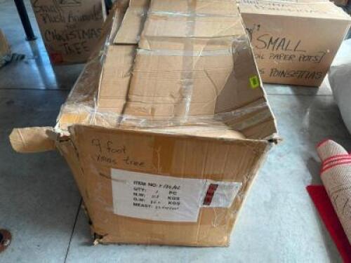 DESCRIPTION 9' FAKE CHRISTMAS TREE - IN BOX LOCATION FLOOR 8 QTY 1