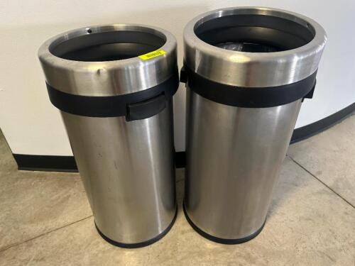 DESCRIPTION (2) STAINLESS BATHROOM WASTE CANS THIS LOT IS: SOLD BY THE PIECE LOCATION FLOOR 7 QTY 2