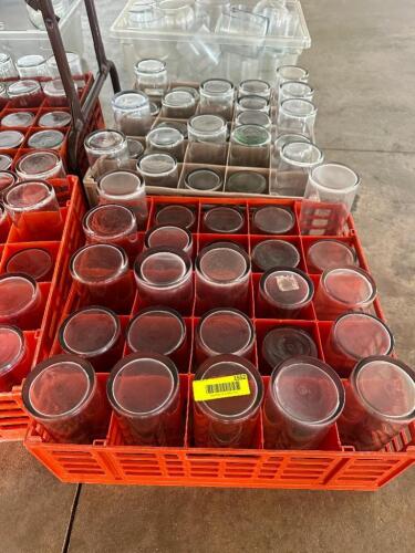 DESCRIPTION (2) GLASS RACK W/ CONTENTS - ASSORTED GLASS VOTIVES THIS LOT IS: SOLD BY THE PIECE LOCATION FLOOR 7 QTY 2