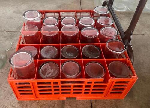 DESCRIPTION (2) GLASS RACK W/ CONTENTS - ASSORTED GLASS VOTIVES THIS LOT IS: SOLD BY THE PIECE LOCATION FLOOR 7 QTY 2