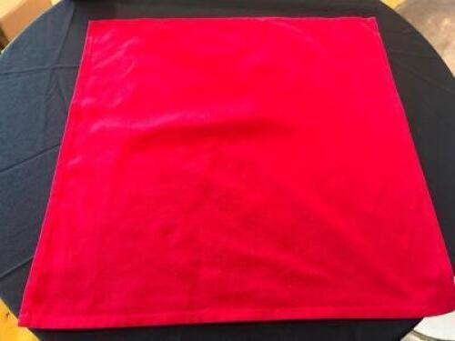 DESCRIPTION (117) 18" X 18" RED LINEN NAPKINS THIS LOT IS: SOLD BY THE PIECE LOCATION FLOOR 6 QTY 117