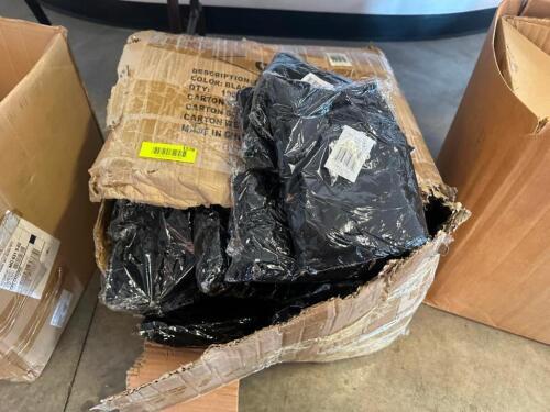 DESCRIPTION (1) BOX OF BLACK CHAIR COVERS. THIS LOT IS: ONE MONEY LOCATION FLOOR 6 QTY 1