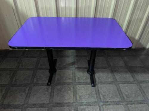 (3) 48" X 30" COMPOSITE TABLES W/ DOUBLE PEDESTAL BASE