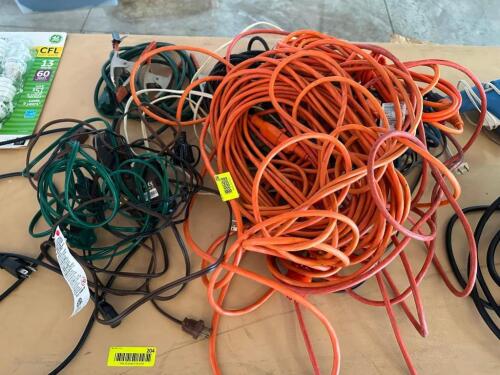 DESCRIPTION (3) ASSORTED EXTENSION CORDES. THIS LOT IS: ONE MONEY LOCATION FLOOR 6 QTY 1