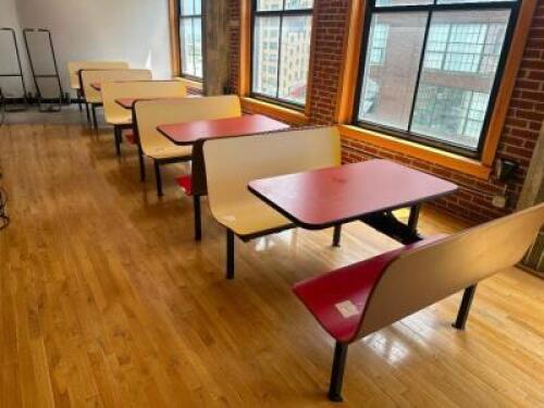 DESCRIPTION (11) SECTIONS OF 42" X 24" COMPOSITE BOOTH AND TABLE SEATING. ADDITIONAL INFORMATION (3) SECTION ON FLOOR 5 THIS LOT IS: SOLD BY THE PIECE