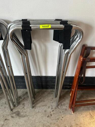 DESCRIPTION (3) CHROME TRAY STANDS THIS LOT IS: SOLD BY THE PIECE LOCATION FLOOR 6 QTY 3