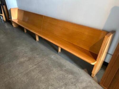 DESCRIPTION (3) 164" WOODEN CHURCH PEWS. THIS LOT IS: SOLD BY THE PIECE LOCATION FIRST FLOOR QTY 3